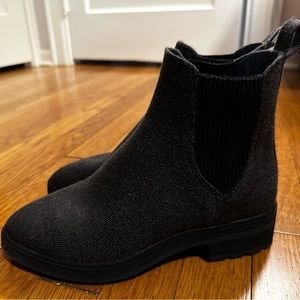 Rothy’s The Lug Boot in merino Wool - graphite brown, size 6